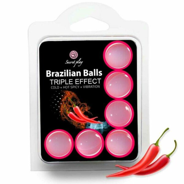 imagen SECRETPLAY - SET 6 BRAZILIAN BALLS TRIPLE EFECTO