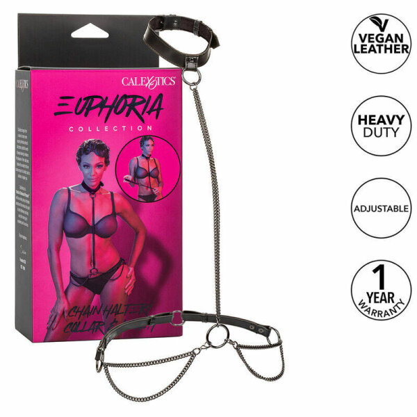 imagen CALEXOTICS - EUPHORIA COLLAR HALTER Y CORREA CON CADENA