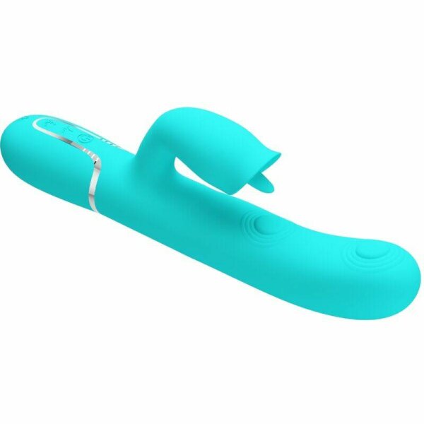 imagen PRETTY LOVE - VIBRADOR RABBIT CON LICKING VERDE AGUA