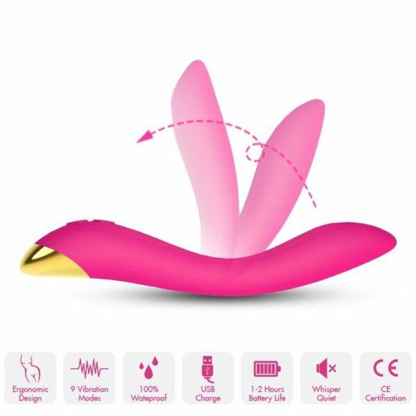 imagen ARMONY - FLAMINGO VIBRADOR MULTIPOSICION FUCSIA