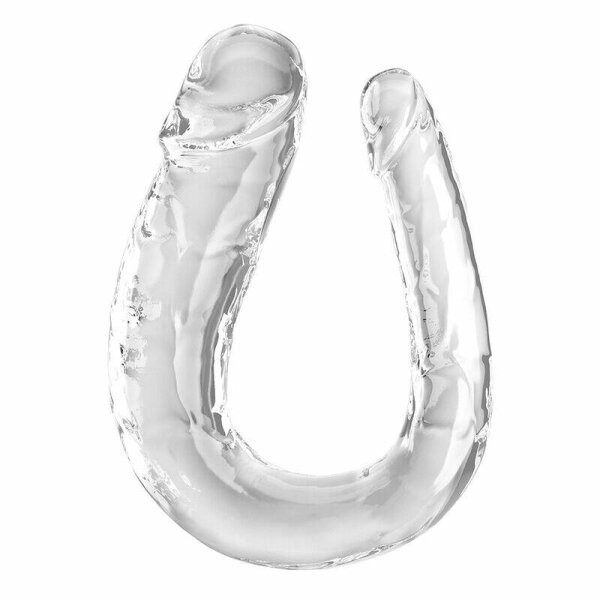 imagen KING COCK - DOUBLE TROUBLE DILDO DOBLE 44 CM TRANSPARENTE