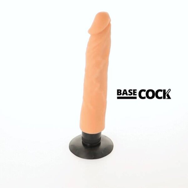 imagen BASECOCK - VIBRADOR REALISTICO 2-1 NATURAL 20 CM -O- 4 CM