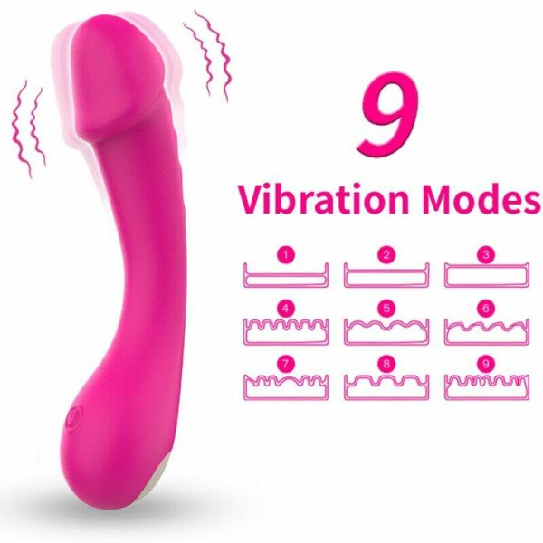 imagen ARMONY - DILDO VIBRADOR PUNTO G SILICONA FUCSIA