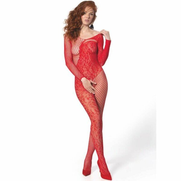 imagen PASSION - BS 107 BODYSTOCKING ROJO TALLA ÚNICA