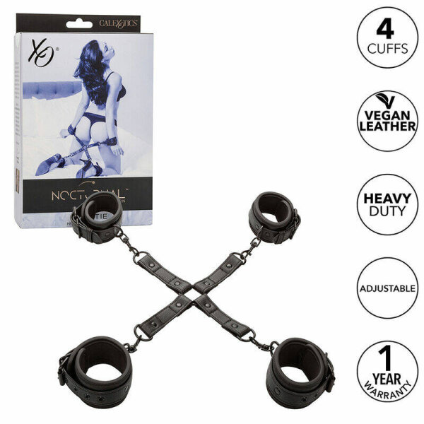 imagen CALEXOTICS - NOCTURNAL CONECTOR HOG TIE CUERO AJUSTABLE NEGRO