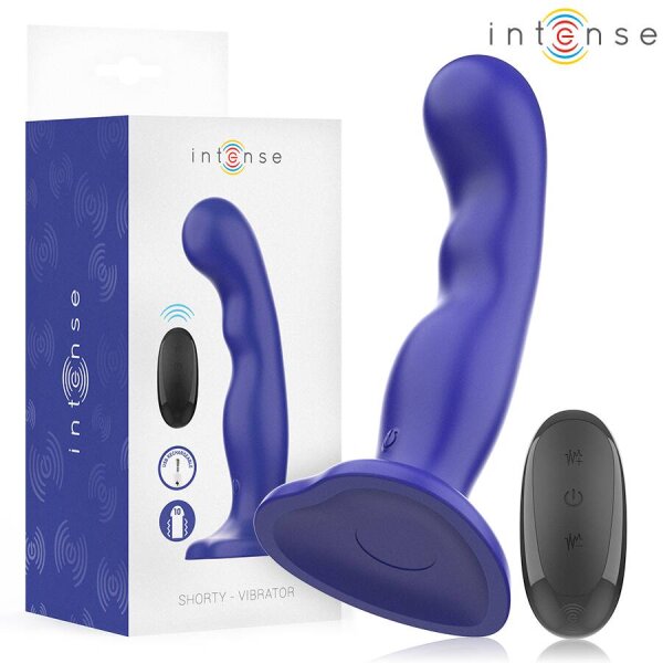 imagen INTENSE - SHORTY VIBRADOR CON VENTOSA AZUL CONTROL REMOTO