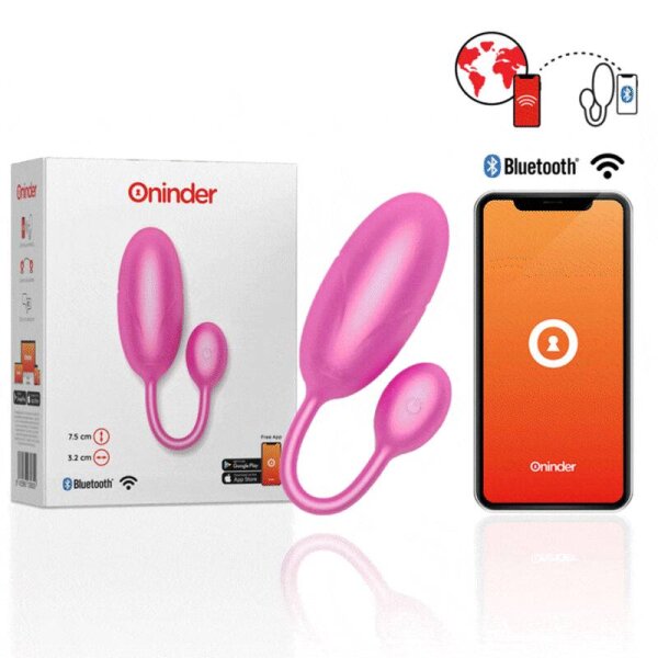 imagen ONINDER - TOKYO HUEVO VIBRADOR ROSA 7.5 X 3.2 CM - APP GRATUITA
