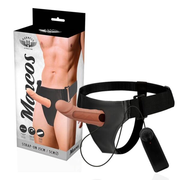 imagen HARNESS ATTRACTION - ARNÉS  HUECO MARCOS CON VIBRADOR 15 CM -O- 5 CM