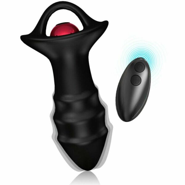 imagen ARMONY - KYLIN DEDAL VIBRADOR & PLUG ANAL CONTROL REMOTO NEGRO