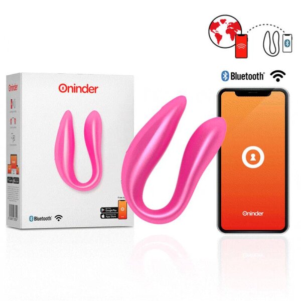 imagen ONINDER - LISBOA ESTIMULADOR PUNTO G & CLÍTORIS ROSA - APP GRATUITA ROSA