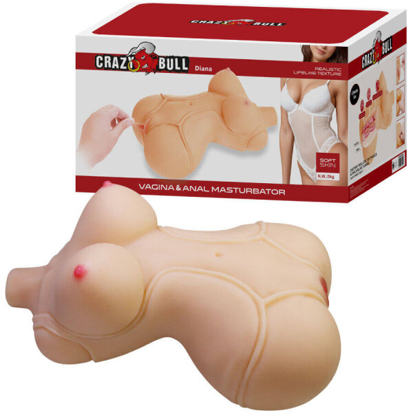 imagen CRAZY BULL - DIANA TORSO FEMENINO REALISTA VAGINA Y ANAL 5 KG
