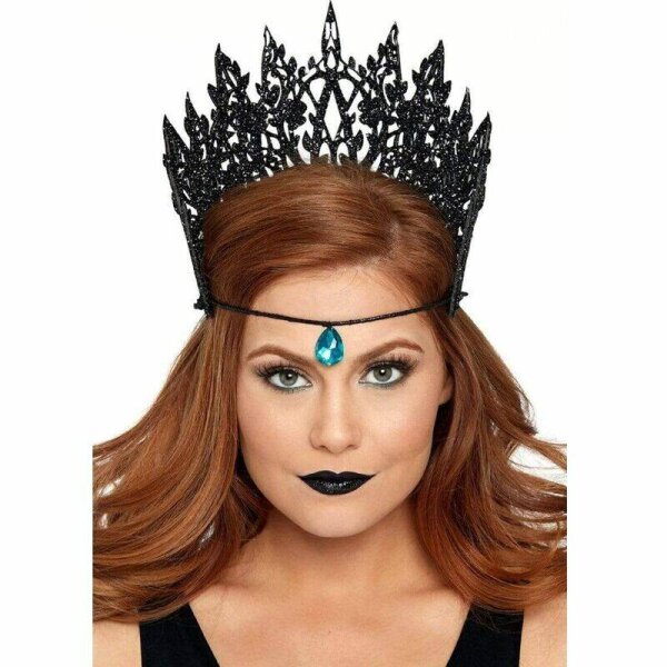 imagen LEG AVENUE - CORONA CON PURPURINA Y JOYA NEGRO