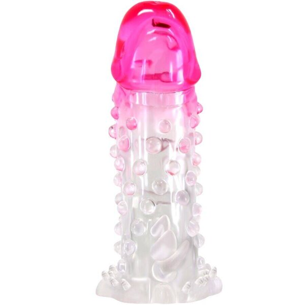 imagen PRETTY LOVE - WILFORD FUNDA REALÍSTICA ALARGADORA CON RELIEVE PARA PENE ROSA