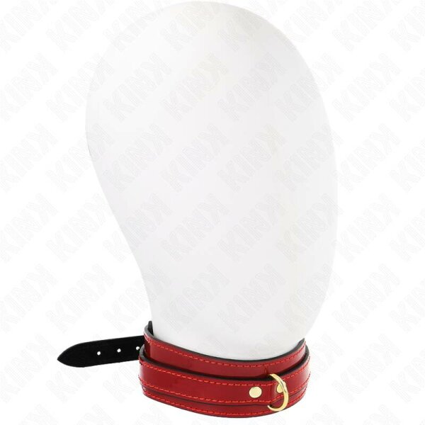 imagen KINK - COLLAR AJUSTABLE ROJO VINO DETALLES DORADOS 29-42.5 CM X 4 CM