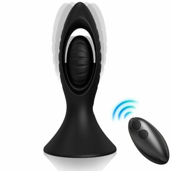 imagen ARMONY - VIBRADOR & PLUG ANAL SILICONA NEGRO