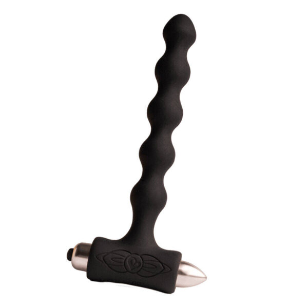 imagen ROCKS- OFF - PETITE SENSATIONS PEARLS PLUG ANAL VIBRADOR NEGRO