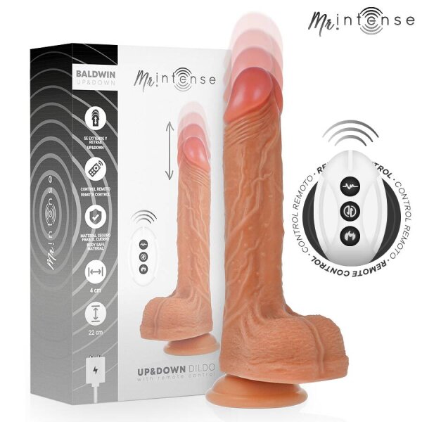 imagen MR INTENSE - BALDWIN REALISTICO MULTIFUNCIÓN CON VIBRACIÓN UP AND DOWN CONTROL REMOTO 22 CM -O- 4 CM