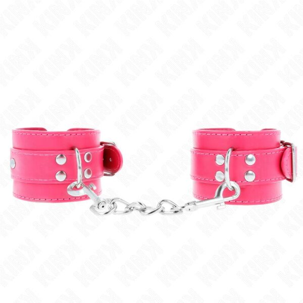 imagen KINK - MUÑEQUERAS FUCSIA CON DETALLES EN FUCSIA AJUSTABLE 20-28 CM X 5.5 CM