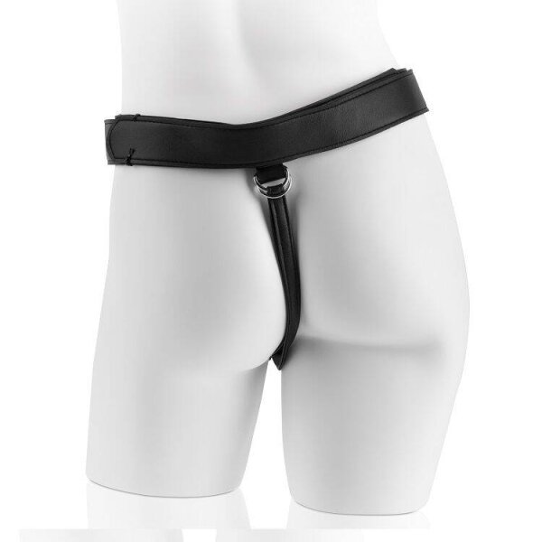 imagen KING COCK - HARNESS CON PENE REALÍSTICO NEGRO 22.9 CM