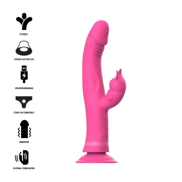 imagen INTENSE - JULIO VIBRADOR RABBIT SILICONA ROSA