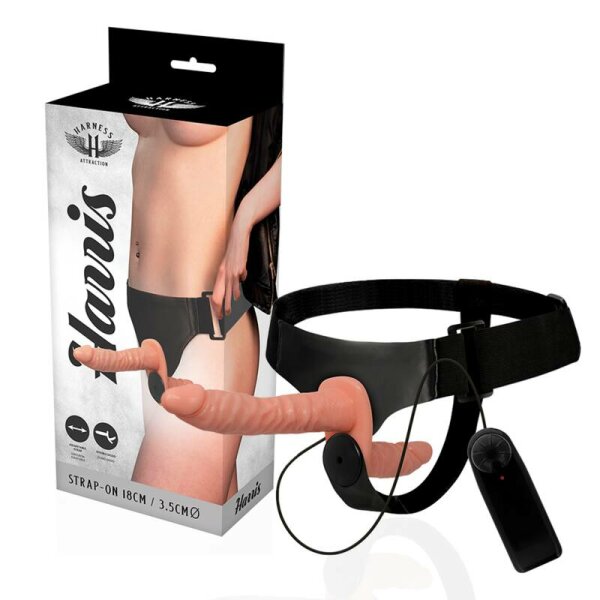 imagen HARNESS ATTRACTION - HARRIS DOBLE PENETRACIÓN CON VIBRACION 18 CM -O- 3.5 CM