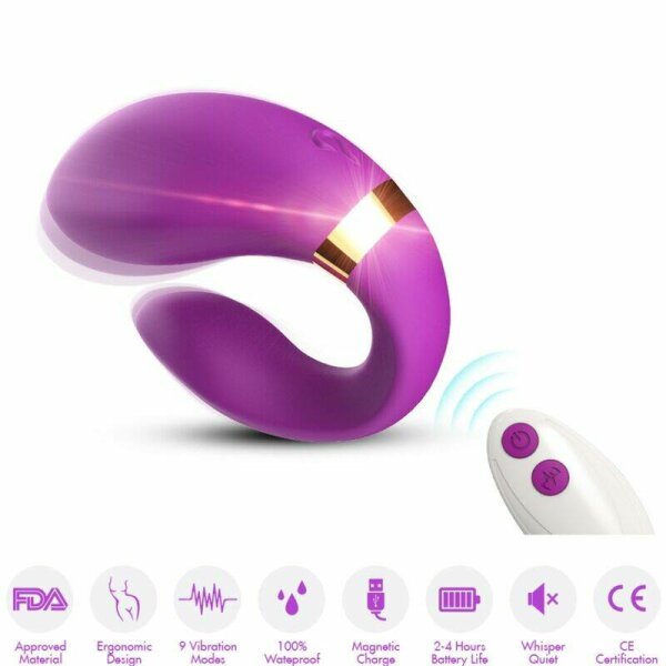 imagen ARMONY - CRESCENT VIBRADOR PAREJA CONTROL REMOTO VIOLETA