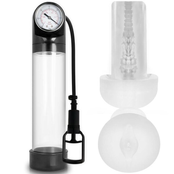 imagen PUMP ADDICTED - BOMBA ERECCIÓN RX9 TRANSPARENTE CON MASTURBADOR