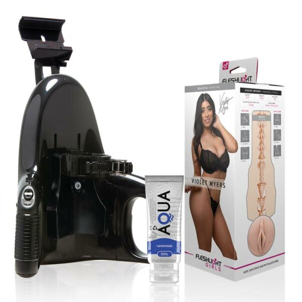 imagen FLESHLIGHT - VIOLET MYERS WAIFU + UNIVERSAL LAUNCH + LUBRICANTE AQUA QUALITY 50 ML