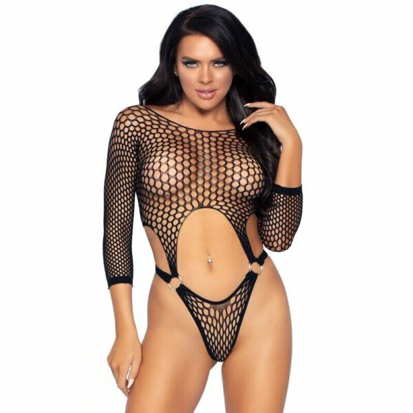 imagen LEG AVENUE - BODY TANGA DE MANGA LARGA TALLA UNICA NEGRO