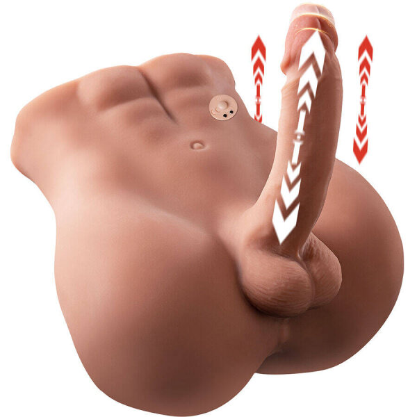 imagen XISE - BERTLETT DILDO ASS MASTURBADOR DILDO Y ANO REALÍSTICO POSICIÓN FRONTAL CON THRUSTING 18 CM