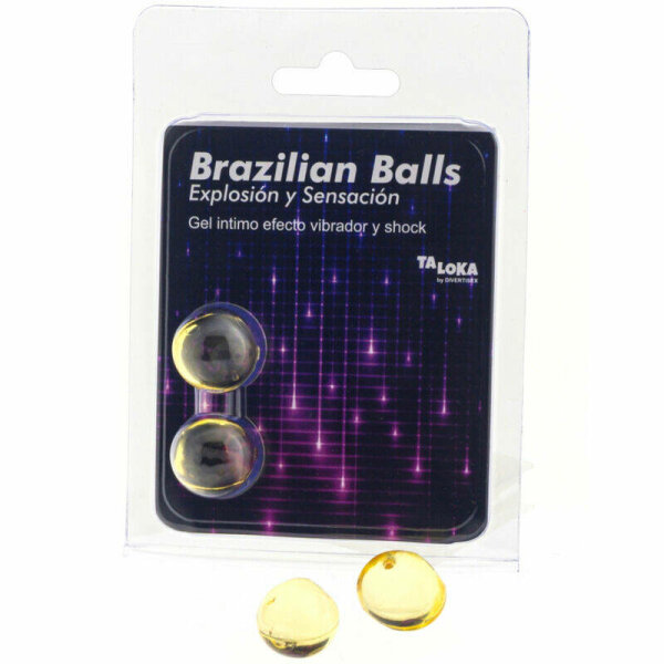 imagen TALOKA - BRAZILIAN BALLS GEL EXCITANTE EFECTO VIBRACIÓN Y SHOCK 2 BOLAS