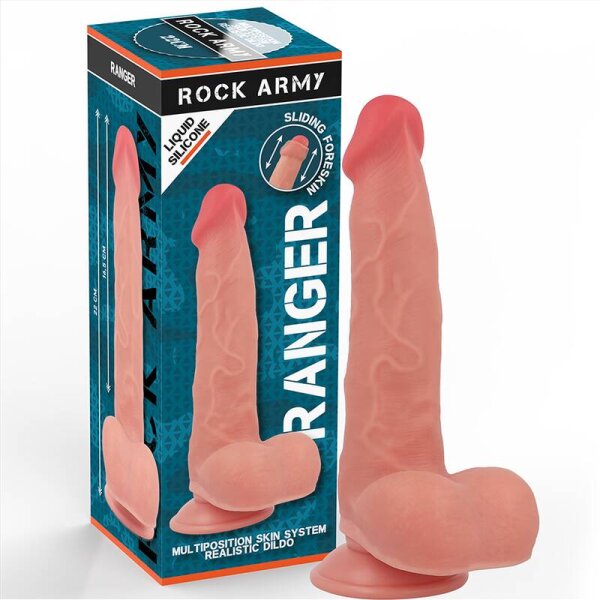 imagen ROCKARMY - RANGER DILDO REALISTA DUAL DENSITY LIQUID SILICONE 22 CM -O- 3.6 CM