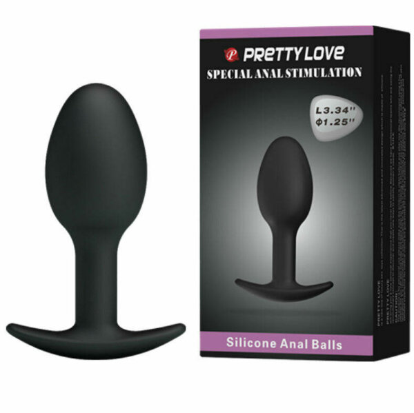 imagen PRETTY LOVE - PLUG ANAL SILICONA 6.5 CM NEGRO