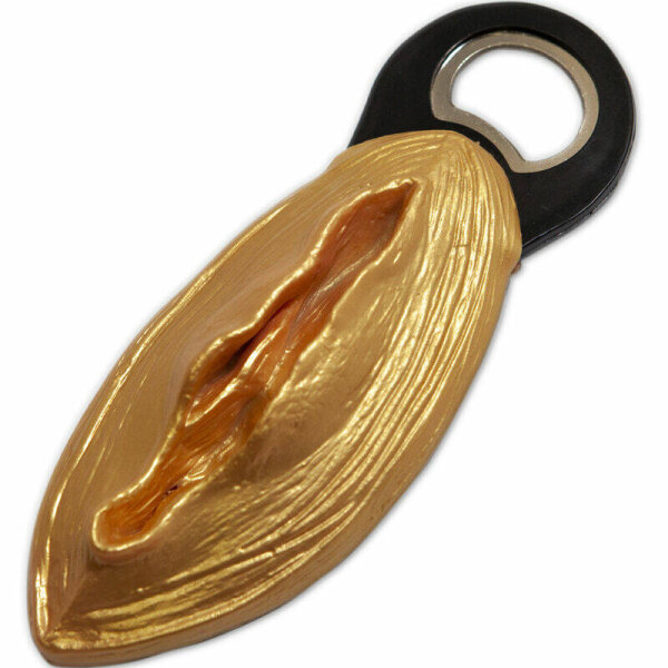 imagen DIABLO PICANTE - ABRIDOR NEGRO CON FORMA VAGINA DORADO