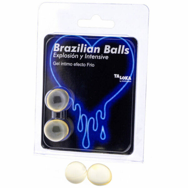imagen TALOKA - BRAZILIAN BALLS GEL EXCITANTE EFECTO FRIO Y VIBRACIÓN 2 BOLAS