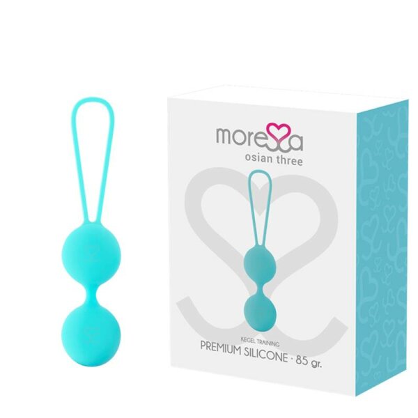 imagen MORESSA - OSIAN THREE ENTRENAMIENTO SUELO PELVICO 85 gr PREMIUM SILICONA TURQUESA