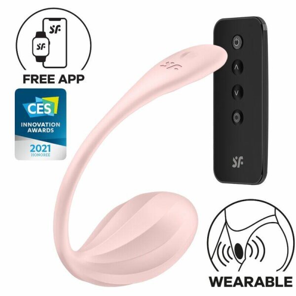 imagen SATISFYER - RIBBED PETAL ESTIMULADOR PUNTO G CONTROL REMOTO ROSA APP GRATUITA