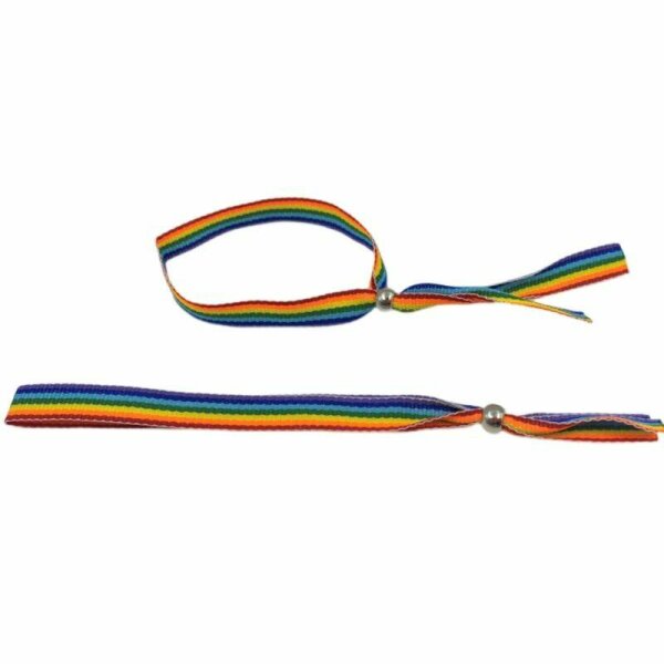 imagen PRIDE - PULSERA BOLITA PLATEADA BANDERA LGBT