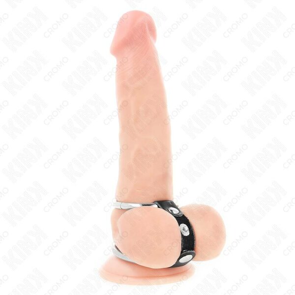 imagen KINK - ANILLO PENE DOBLE 3.8 CM A 5 CM CONECTADOS POR CUERO