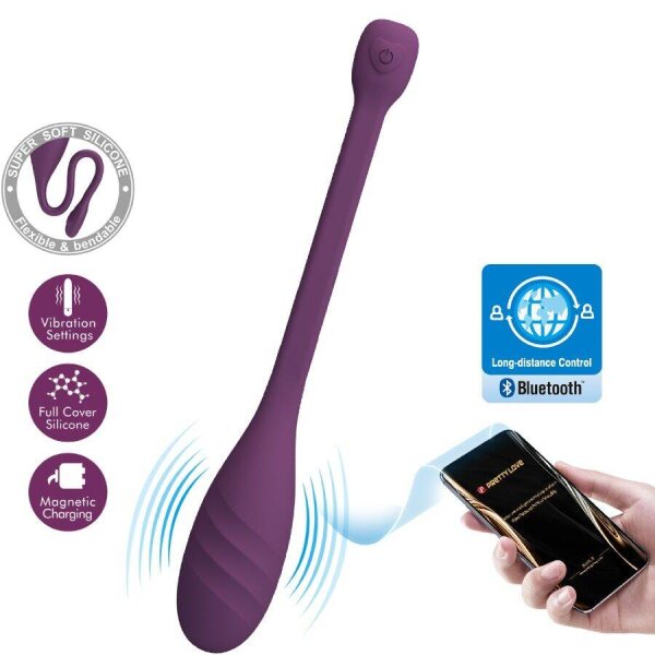 imagen PRETTY LOVE - LEVIATHAN VIBRADOR CONTROLADO POR APP MORADO