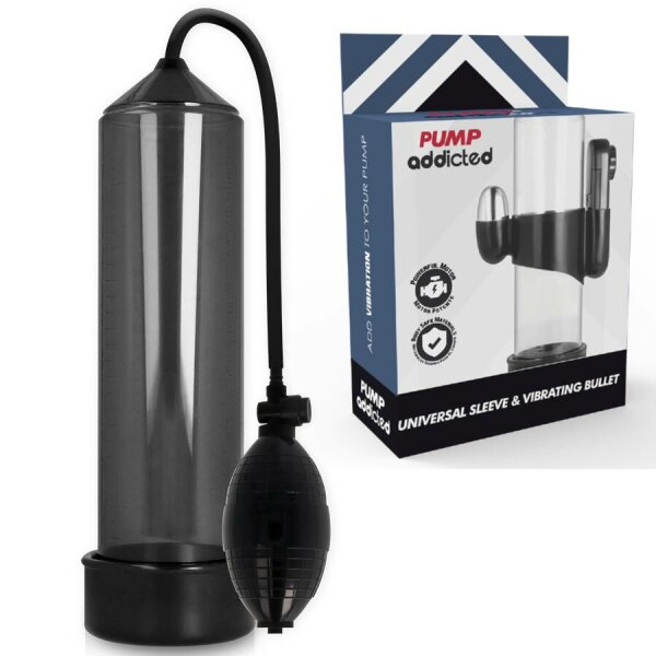 imagen PUMP ADDICTED - BOMBA ERECCIÓN RX3 NEGRO CON VIBRADOR