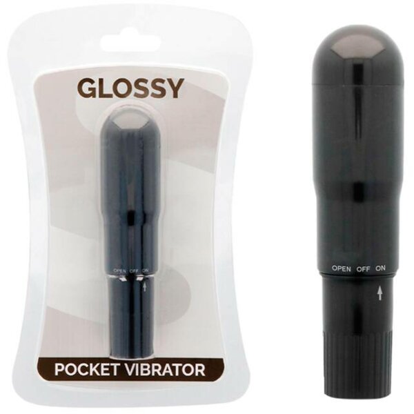 imagen GLOSSY - POCKET VIBRADOR NEGRO