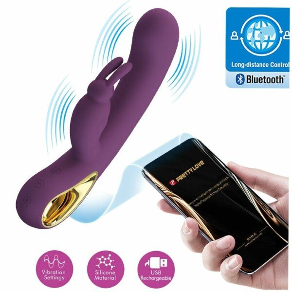 imagen PRETTY LOVE - LIAM VIBRADOR RABBIT & ESTIMULADOR PUNTO G MORADO