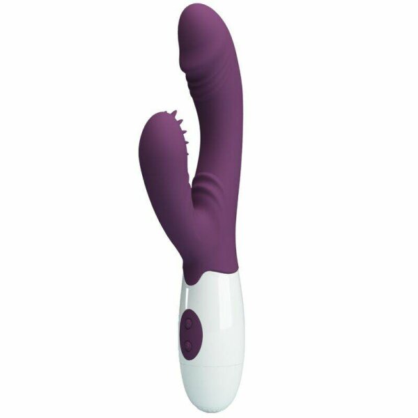 imagen PRETTY LOVE - BUTTERFLY KISS VIBRADOR RABBIT & ESTIMULADOR PUNTO G MORADO