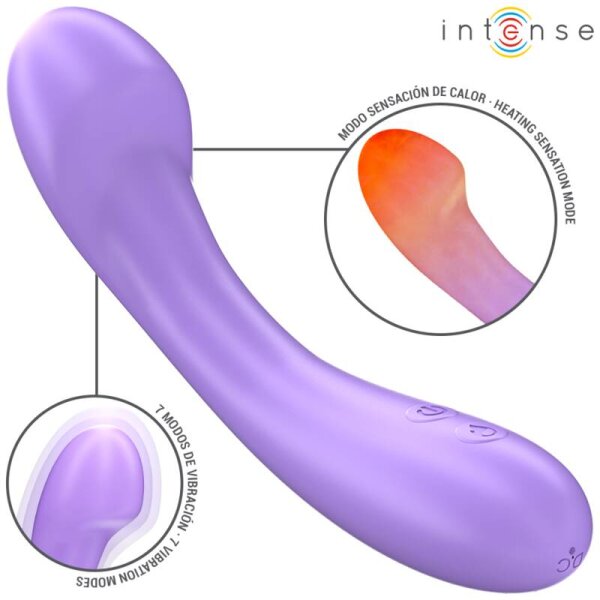 imagen INTENSE - BECKY VIBRADOR 19 CM CALENTABLE 7 VIBRACIONES MORADO