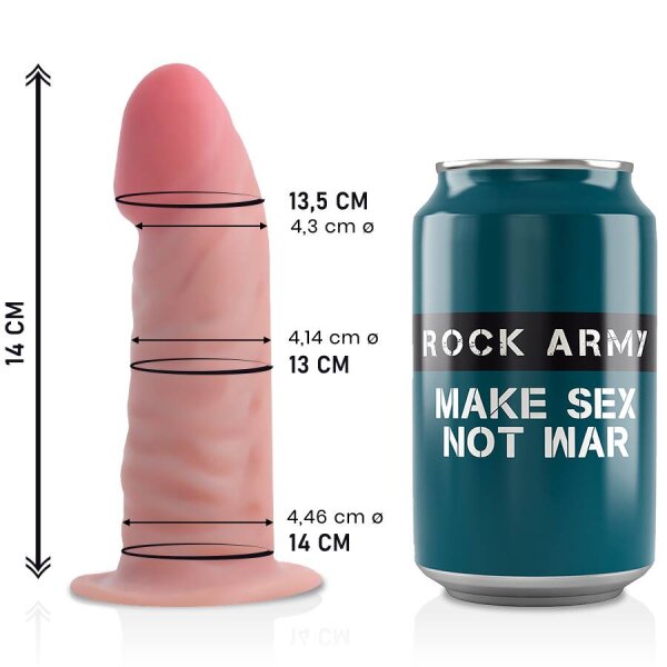 imagen ROCKARMY -TIGER DILDO REALISTA DUAL DENSITY14 CM -O- 4.46 CM