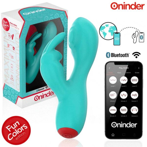 imagen ONINDER CUTE - LOVE BUNNY VIBRADOR PUNTO G Y CLÍTORIS - APP MUNDIAL GRATUITA