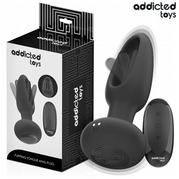 imagen ADDICTED TOYS - PLUG ANAL CON LENGUA VIBRADORA Y CONTROL REMOTO