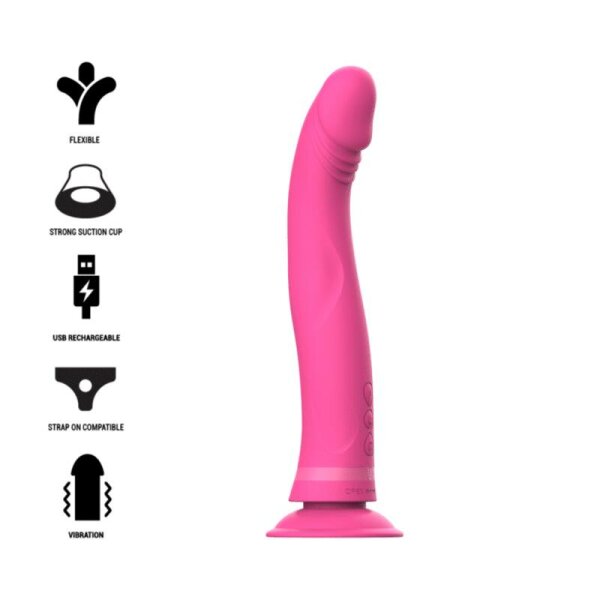 imagen INTENSE - MICHELANGELO DILDO VIBRADOR SILICONA ROSA