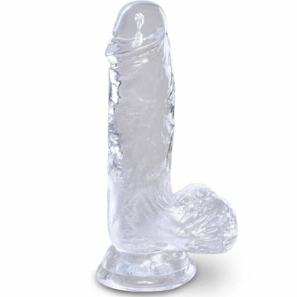 imagen KING COCK - CLEAR PENE REALISTICO CON TESTICULOS 10.1 CM TRANSPARENTE